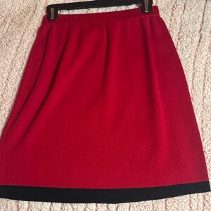 St. John Collection Red A-Line Skirt
